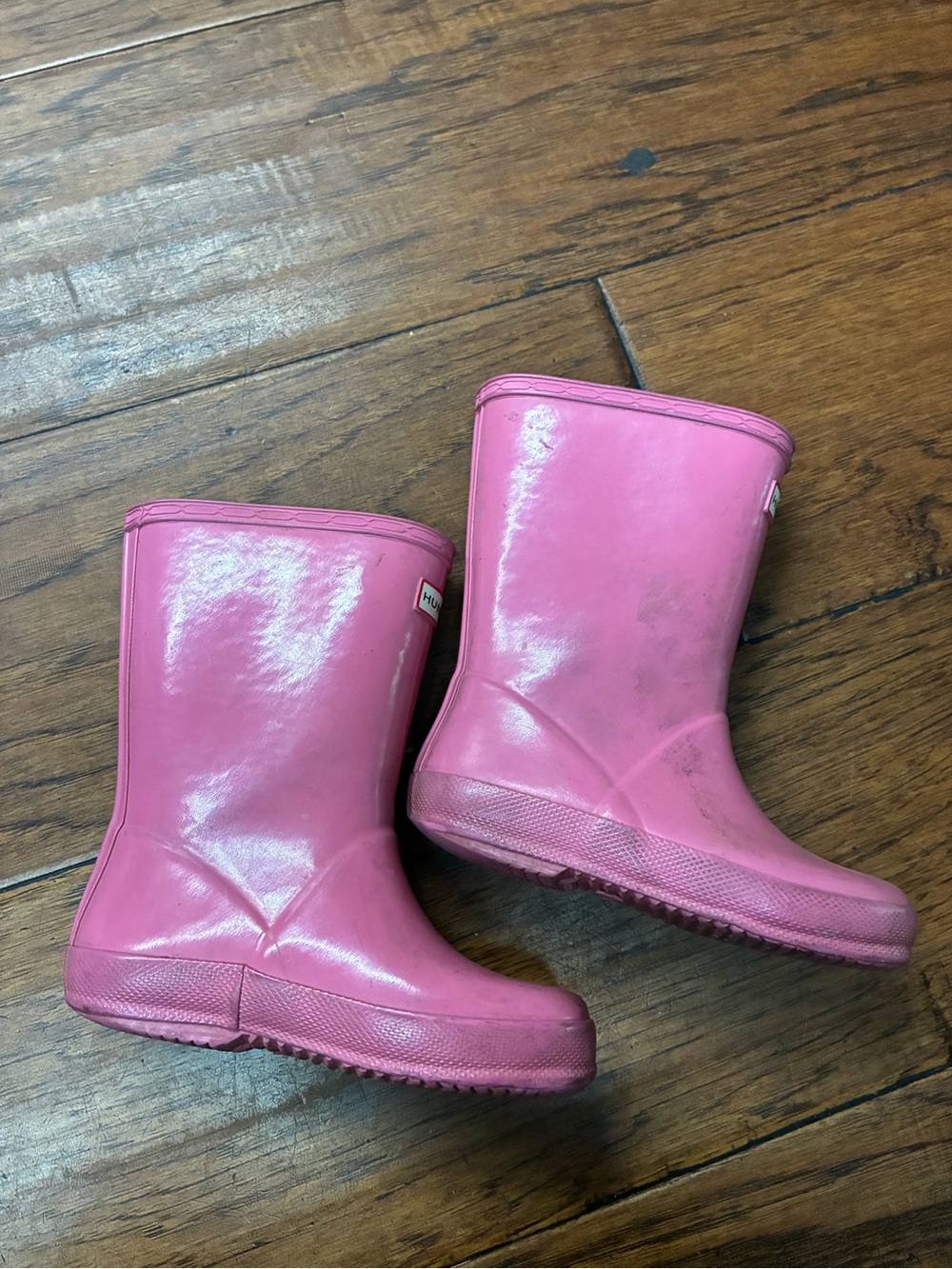 Hunter Kids First Classic Pink Rain Boots Size 9 in UK sizing - Picture 3 of 9